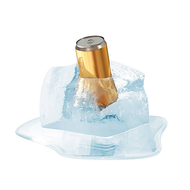 Can of Beer in Melting Ice Cube