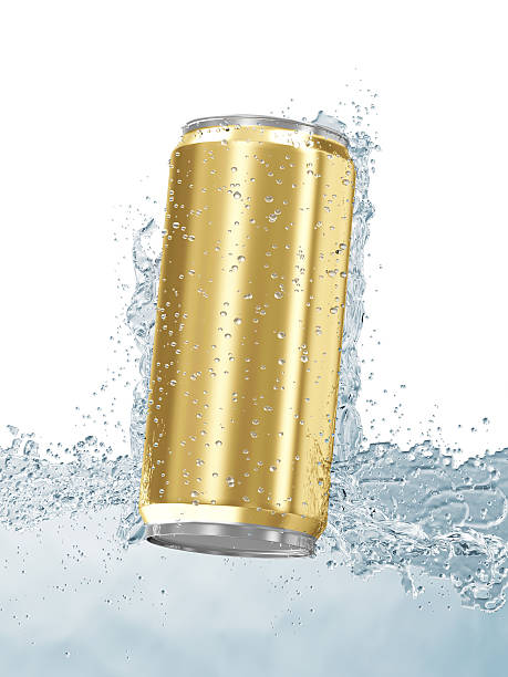 istock Can of Beer in Water isolated on white background 498047247