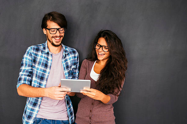istock Man and Woman in Social Network Concept 498048940