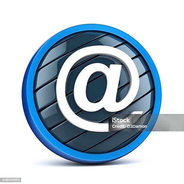 Email Icon Stock Photo - Download Image Now - 'at' Symbol, Blue, Circle