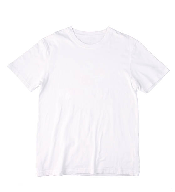 White blank t-shirt isolated on white