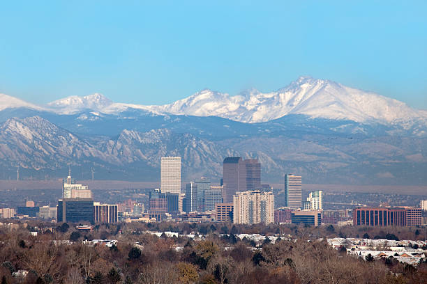 istock Snowy Longs Peak and Downtown Denver Colorado skyscrapers 498049942