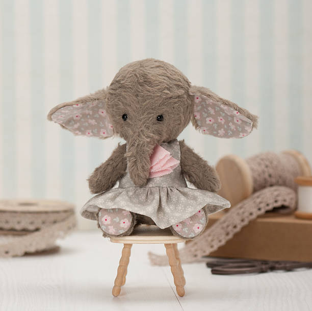 istock Handmade Elephant Soft Toy. Traditional Teddy Style 498050044