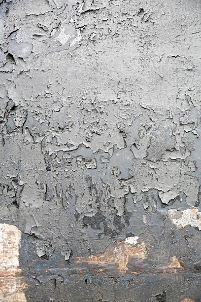 istock Weathered gray paint on metal as background 498050395