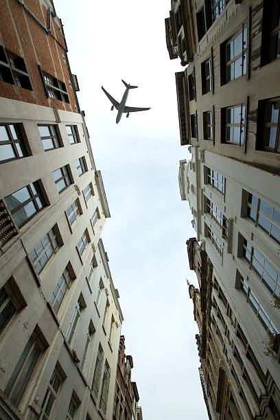 istock plane over the city of Brussels tilt - shift 498051425