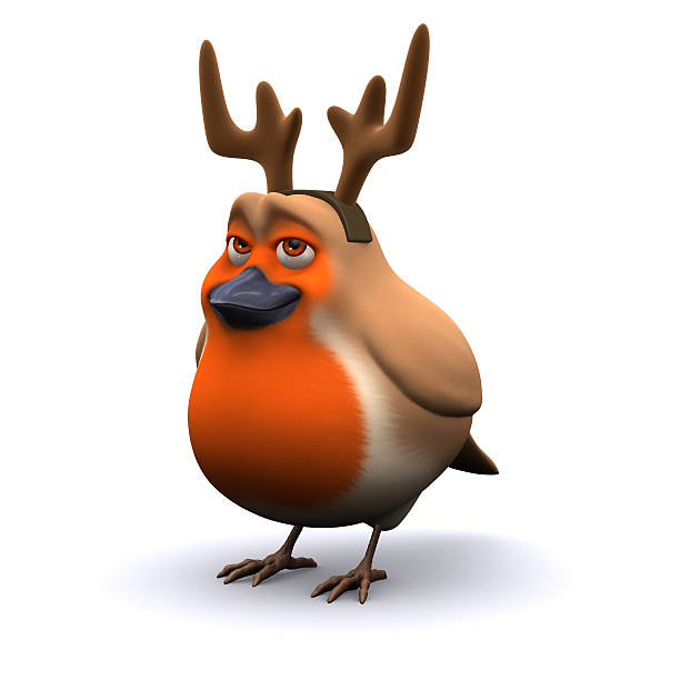 istock 3d Robin the red nosed reindeer 498051597
