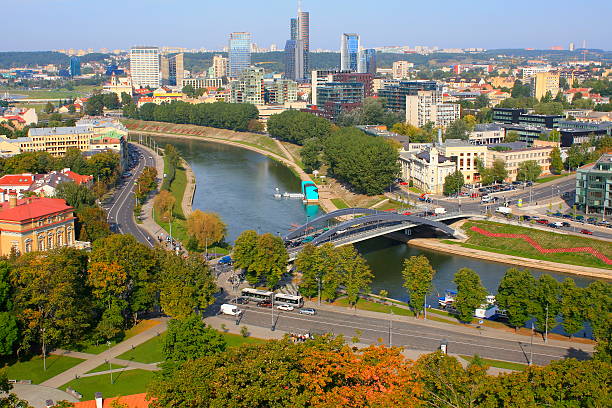 istock Above Vilnius contrasts: financial district, Lithuania, Baltics 498052067
