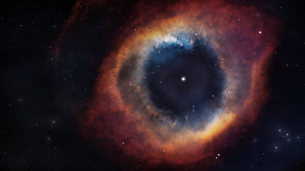 the helix nebula in deep space. elements of this image - uzay ve astronomi stok fotoğraflar ve resimler