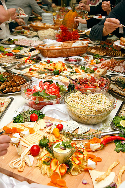 istock Catering table full of food 498053257