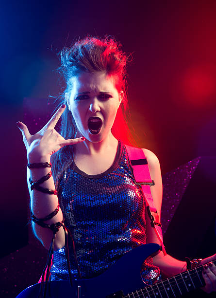 istock Beautiful teenager star on stage 498053303