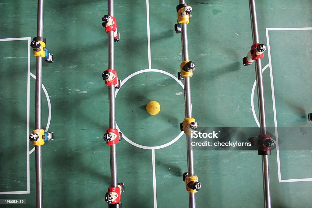 Fußball Brasilien Fußball Fußball-shirts und gedeckter Tisch, in den team-Farben - Lizenzfrei Tisch Stock-Foto