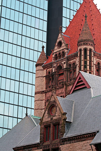 copley площадь, бостон - boston new england water church стоковые фото и изображения