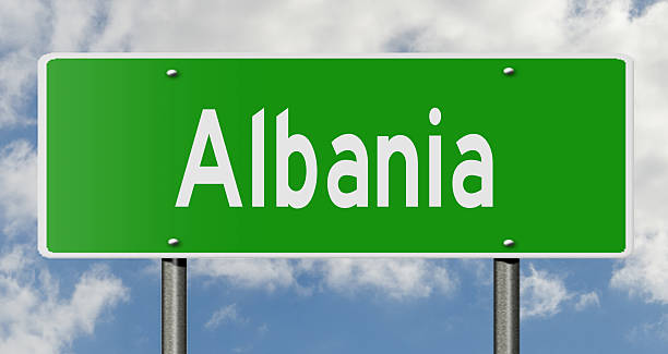 istock Albania highway sign 498056618