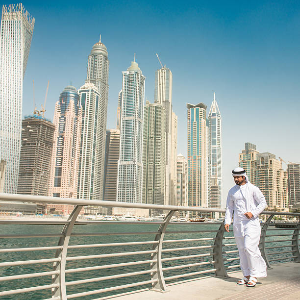 istock sheikh talking and walking togetherness on the city 498056840
