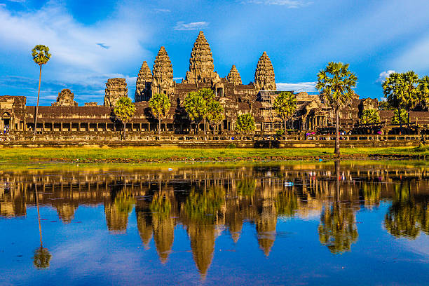 Angkor Wat, Cambodia Sunset in Angkor Wat, Cambodia cambodian culture photos stock pictures, royalty-free photos & images
