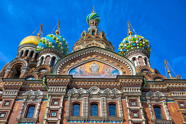 собор воскресение из мёртвых of christ, санкт-петербург, россия - st petersburg russia russian culture church of the resurrection of christ стоковые фото и изображения