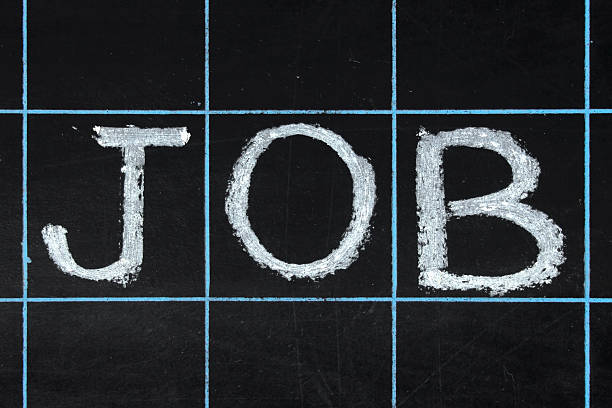 istock job word handwritten on black chalkboard 498062117