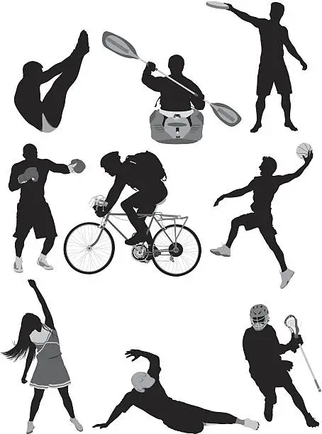 Vector illustration of Mixed sports