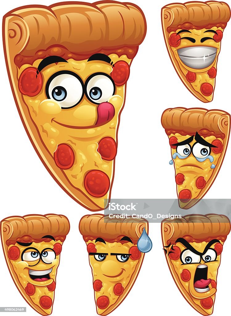 Pizza Comic-Set - Lizenzfrei Pizza Vektorgrafik