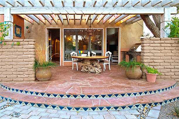 istock Outdoors Kitchen with Built-In gas grill on a deck 498062546