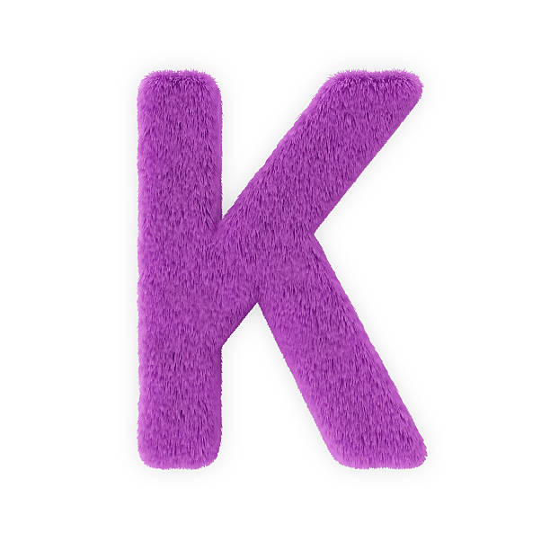 istock Pink Furry Letters isolated on a white background (Letter K) 498062573