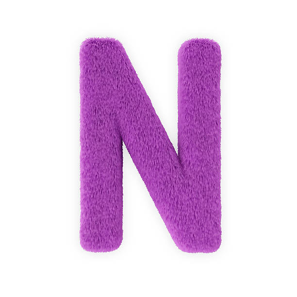 istock Pink Furry Letters isolated on a white background (Letter N) 498062591