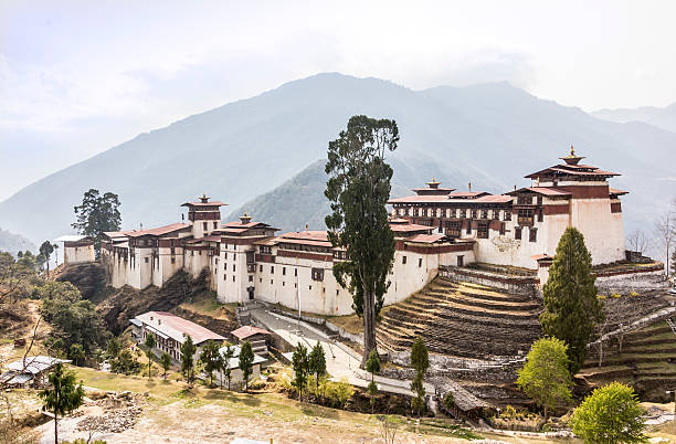 The dzong of Trongsa stock photo