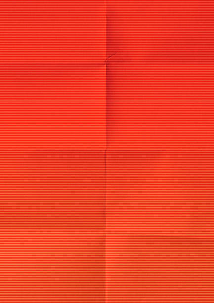 istock Red crumpled horizontal striped paper background 498062686