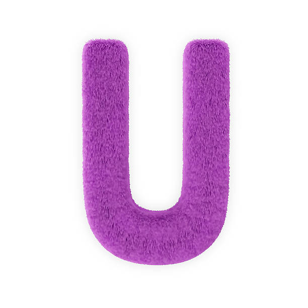 istock Pink Furry Letters isolated on a white background (Letter U) 498063679