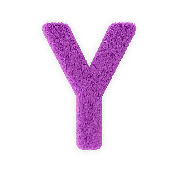 istock Pink Furry Letters isolated on a white background (Letter Y) 498063689