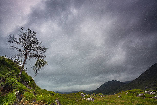 chuvoso paisagem de - overcast republic of ireland cloudscape cloud - fotografias e filmes do acervo