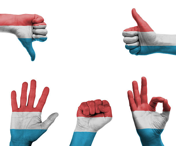 istock Hand set with the flag of Luxembourg 498063857