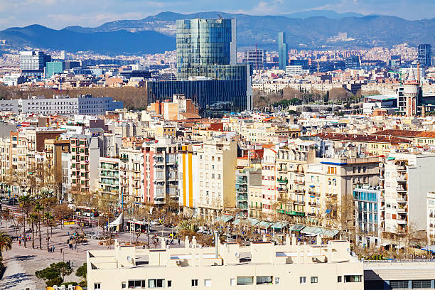istock view of Barcelona from Port side 498064571