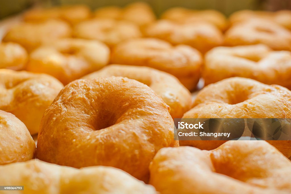 homemade donuts Many home donuts are rows Coating - Outer Layer Stock Photo