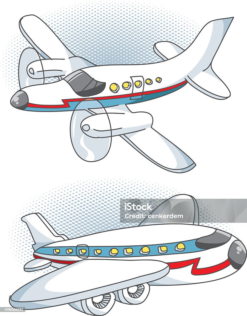 Avion privé et avion de passagers - clipart vectoriel de Avion libre de droits