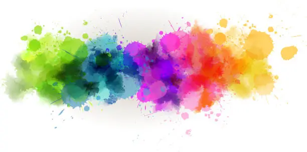 Vector illustration of Watercolor line background