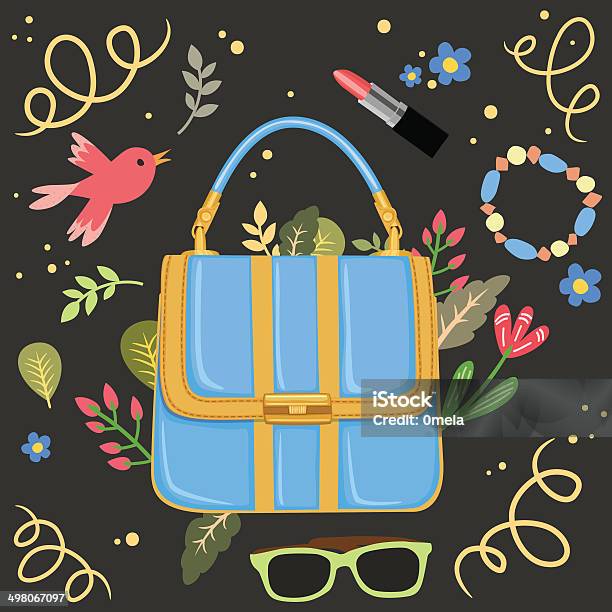 Vetores de Mulher Bolsa De Fundo Vector e mais imagens de Abstrato - Abstrato, Adulto, Arte