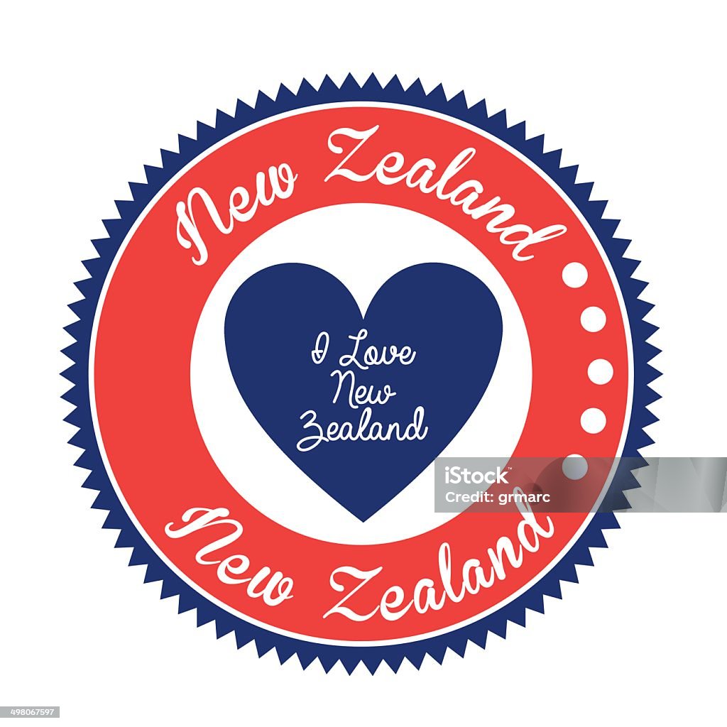 Neuseeland-design - Lizenzfrei Briefmarke Vektorgrafik