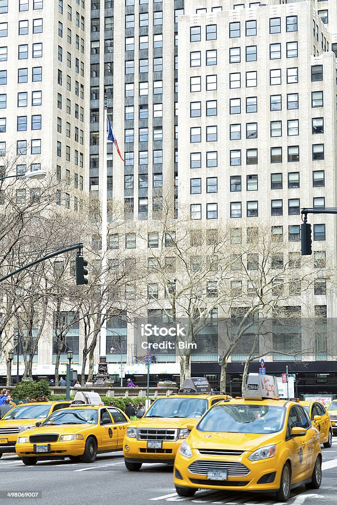 Yellow Cabs, Fifth Avenue, Manhattan, New York City Yellow Cabs in New York City City Stock Photo