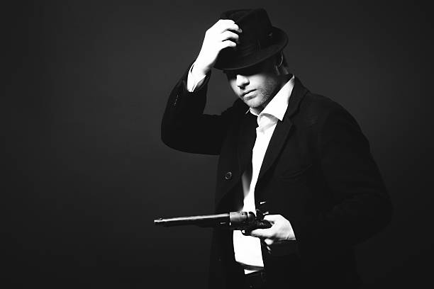 istock Midnight gangster in vintage look. 498069213