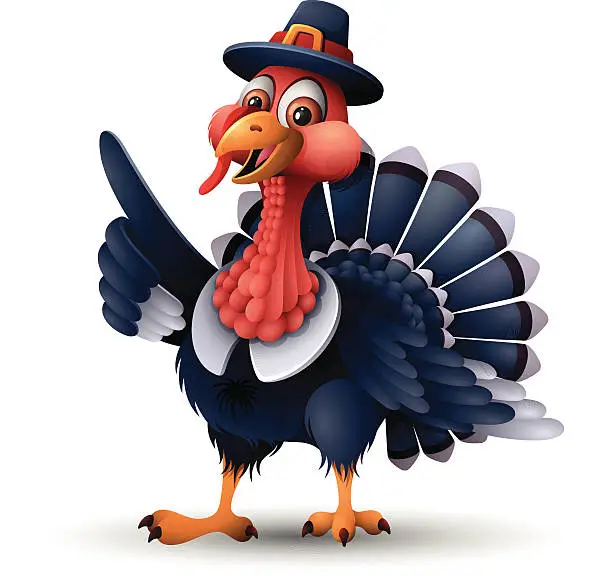 Vector illustration of Pilgrim Turkey