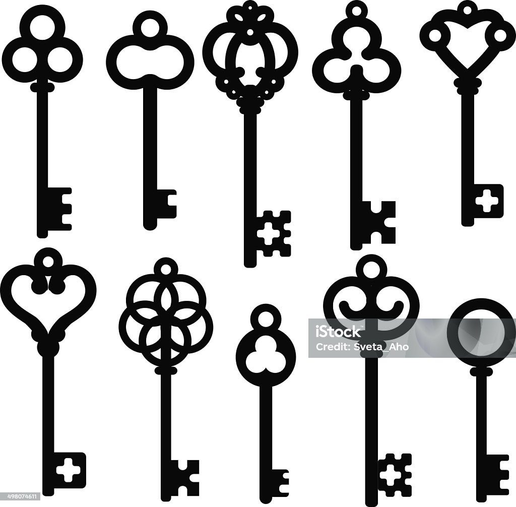 Antique Skeleton Keys Stock Illustration - Download Image Now - Arts  Culture and Entertainment, Computer Graphic, Cut Out - iStock