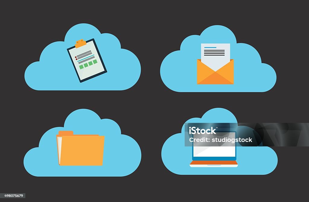 cloud computing cloud computing design over black background, vector illustration Backgrounds stock vector