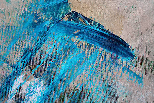 detalhe de um multicolored acrylics pintura. - oil painting fine art painting abstract brush stroke imagens e fotografias de stock