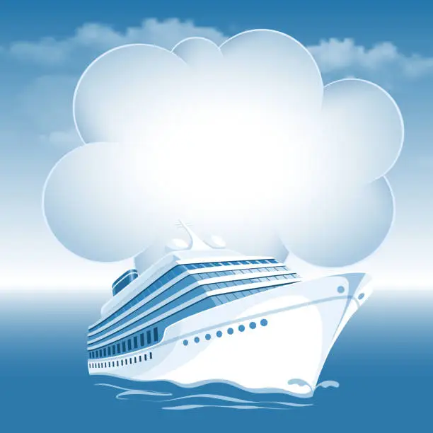 Vector illustration of Passenger cruise liner