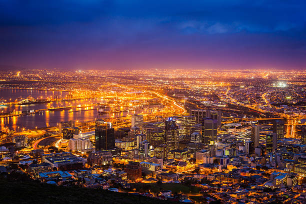 View of Cape Town at dawn, South Africa