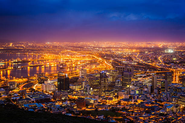 View of Cape Town View of Cape Town at dawn, South Africa cape town stock pictures, royalty-free photos & images