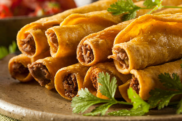 istock Homemade Mexican Beef Taquitos 498086673
