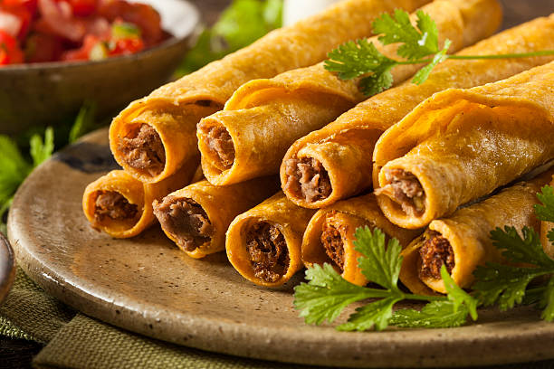 istock Homemade Mexican Beef Taquitos 498086675