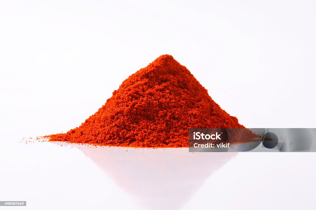 Paprika powder Heap of red paprika powder Cayenne Powder Stock Photo